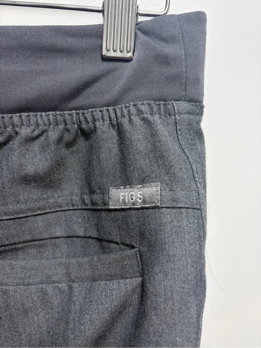 Figs Mens Axim Cargo Scrub Pants Gray Heathered Green Drawstring Size Medium